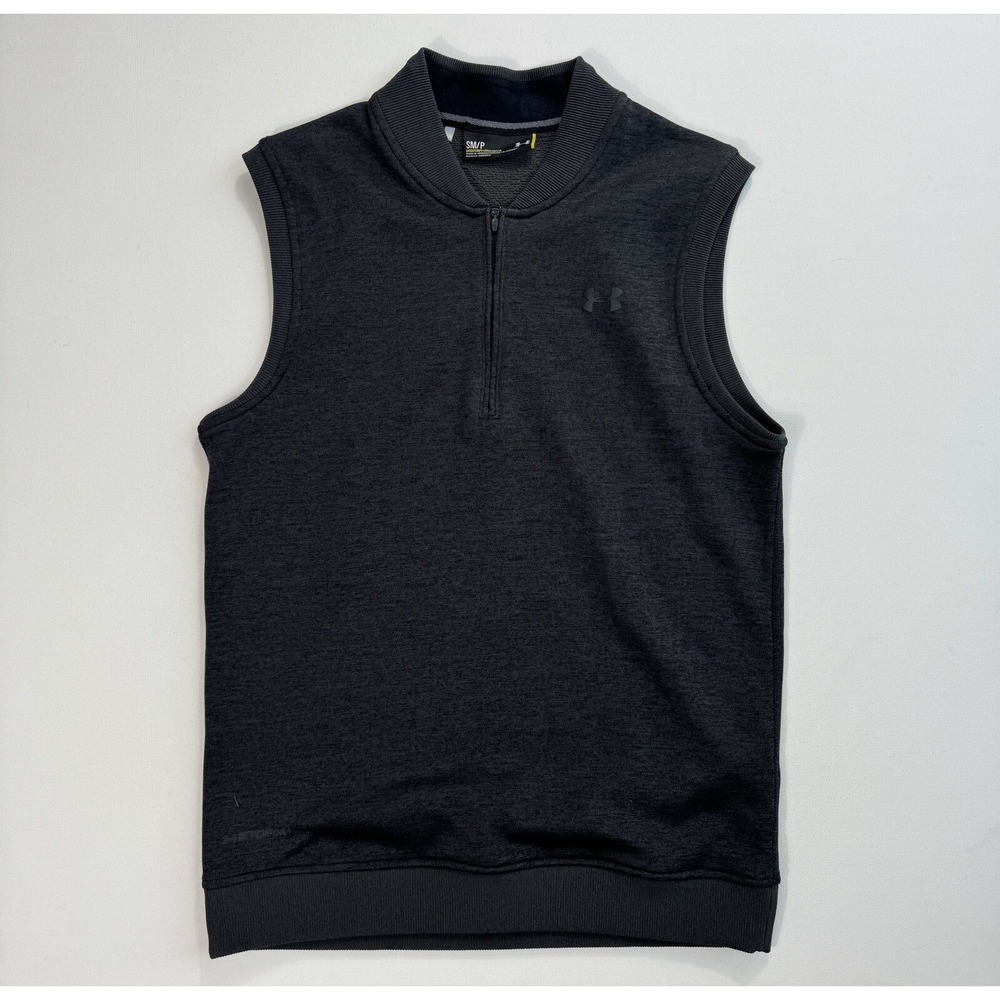 Under Armour Storm Mens Small Loose 1/4 Zip Sweater Vest Gray Golf Outdoor Sport